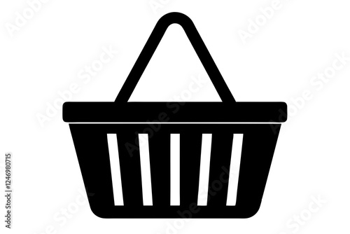 Shopping Basket Silhouette Icon