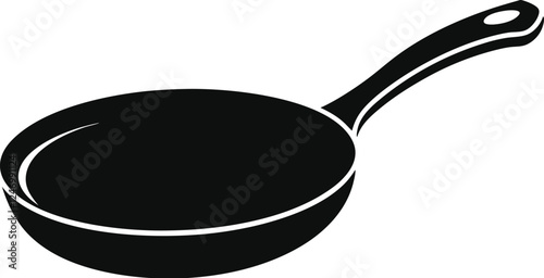 Frying pan silhouette, Skillet vector illustration, Frying pan icon, cooker frying-pan