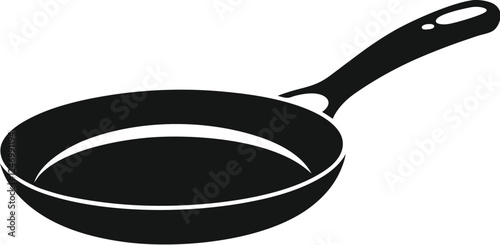 Frying pan silhouette, Skillet vector illustration, Frying pan icon, cooker frying-pan