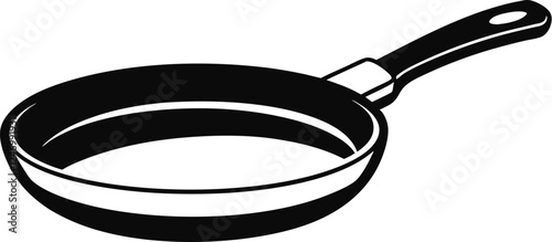 Frying pan silhouette, Skillet vector illustration, Frying pan icon, cooker frying-pan