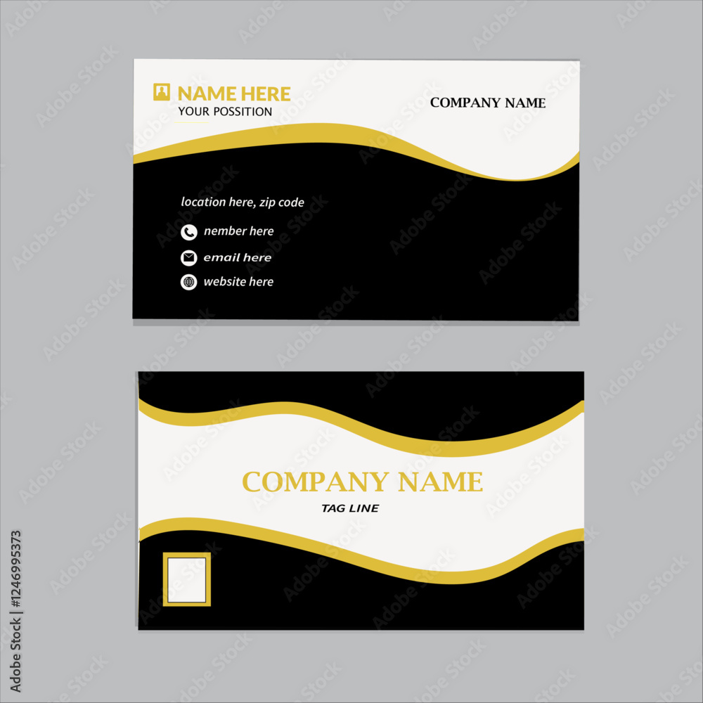 Fototapeta premium Corporate template business card design . double sided business card template modern and clean style. .