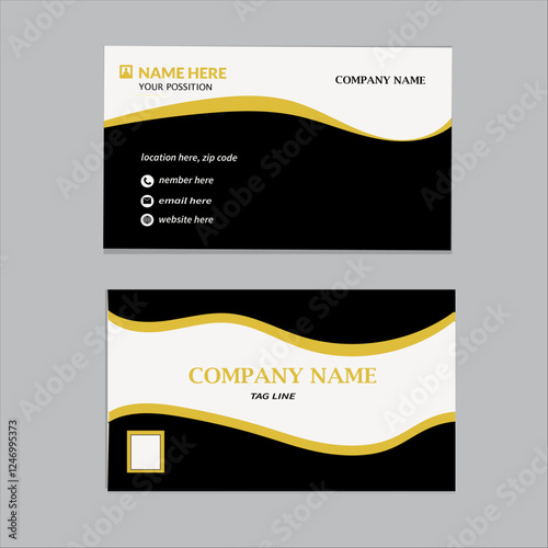 Corporate template business card design . double sided business card template modern and clean style. .