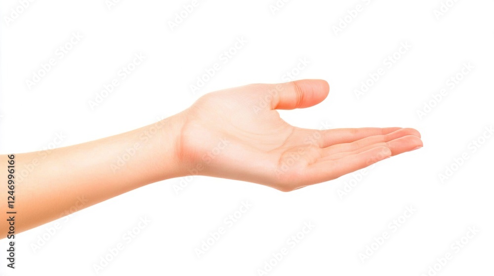 Isolated Teen Hand Open to Hold Something on White Background Isolated Teen Hand Open to Hold Something on White Background