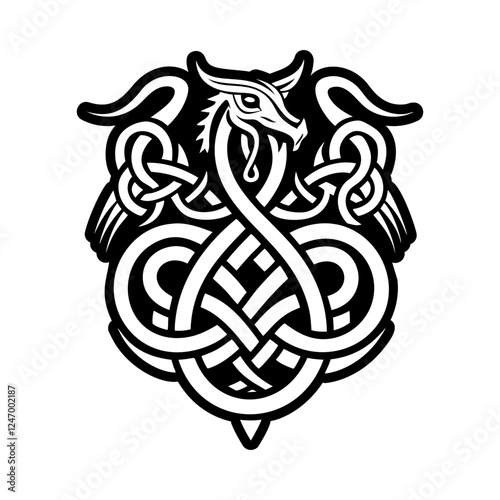 Serpent symbol icon in solid style