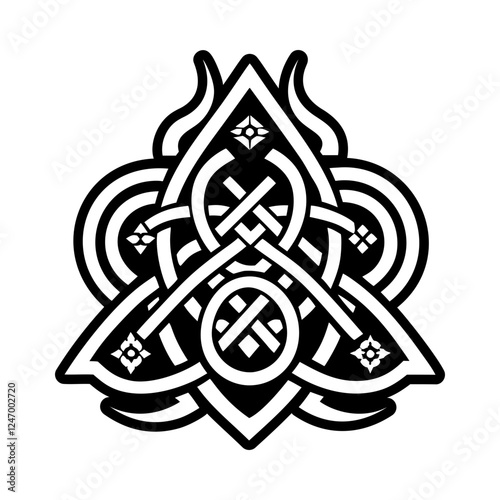 Divine knot symbol icon in filled style