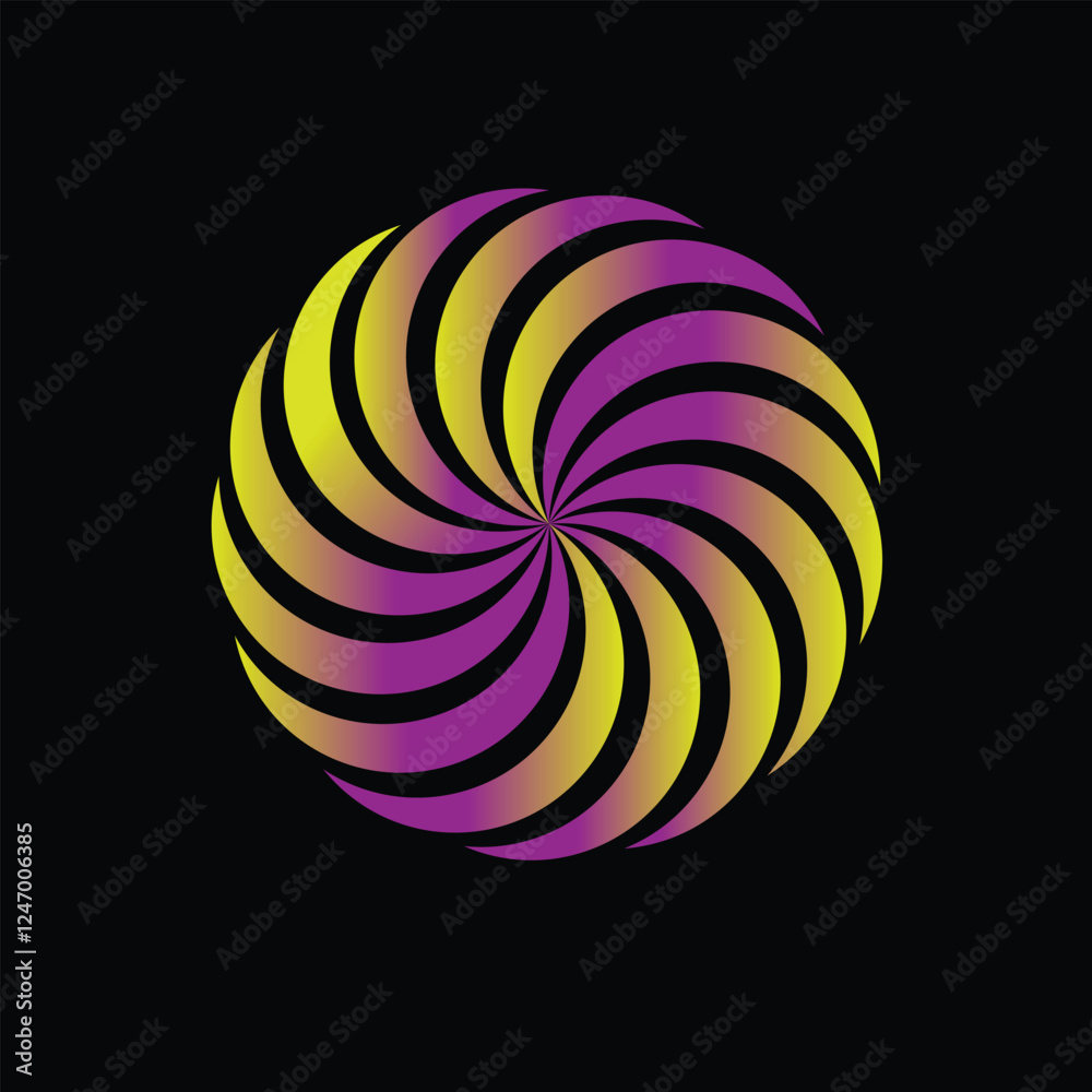 Abstract vector illustration radial stripe gradient turning rays pattern Abstract vector illustration radial stripe gradient turning rays pattern