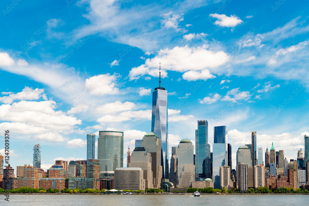 New York, United States. Lower Manhattan skyline. NY, Panorama view of New York city skyline in Midtown Manhattan. NYC, USA, Manhattan. New York from New Jersey. Downtown Manhattan. New York, United States. Lower Manhattan skyline. NY, Panorama view of New York city skyline in Midtown Manhattan. NYC, USA, Manhattan. New York from New Jersey. Downtown Manhattan.