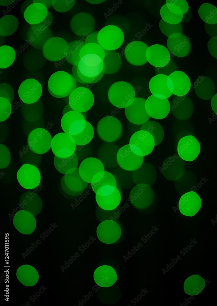 Obraz premium Abstract blurred bokeh background bright green lights on a black background bokeh green bokeh green abstract background light bright blur pattern