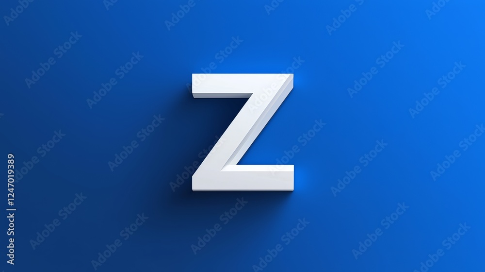 the letter 'Z' in white on a blue background the letter 'Z' in white on a blue background