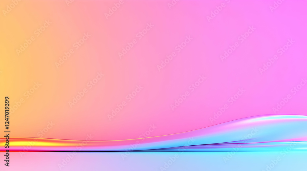 Colorful Abstract Background with Soft Gradients and Smooth Curves