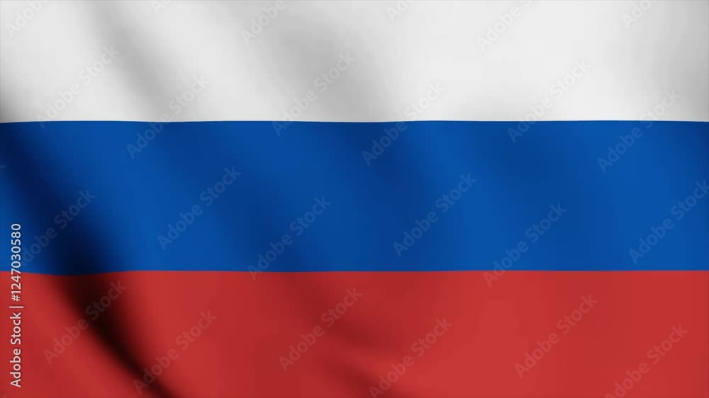 Animated Video Featuring the Wavy Flag of RUSSIA