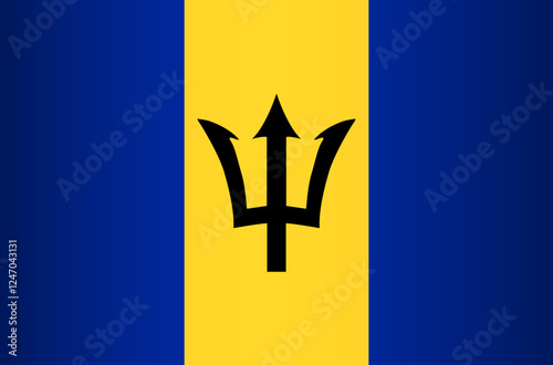 National Flag of Barbados. Vector Element