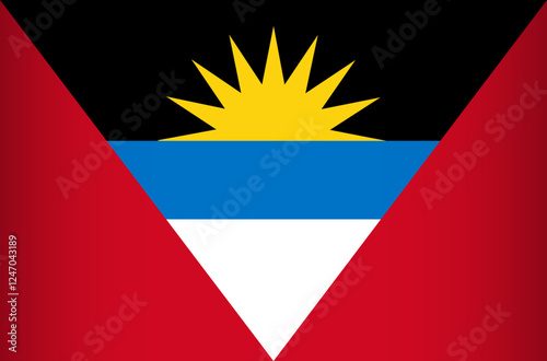 National Flag of Antigua and Barbuda. Vector Element