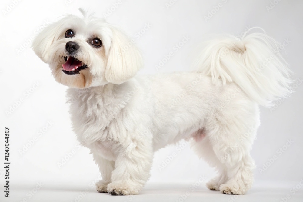 maltese dog ioslated on white background maltese dog ioslated on white background