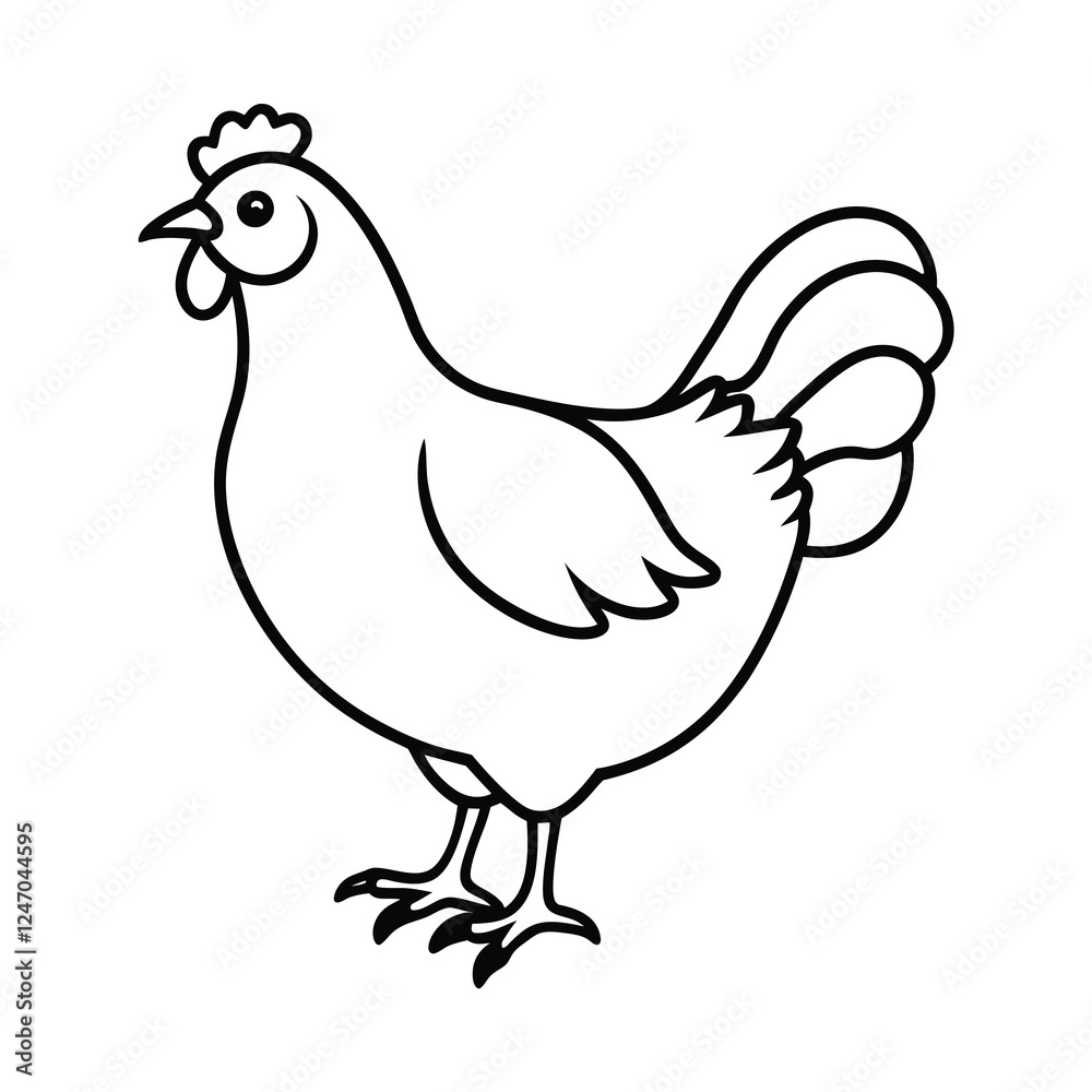 vector illustration of a hen art vector illustration of a hen art