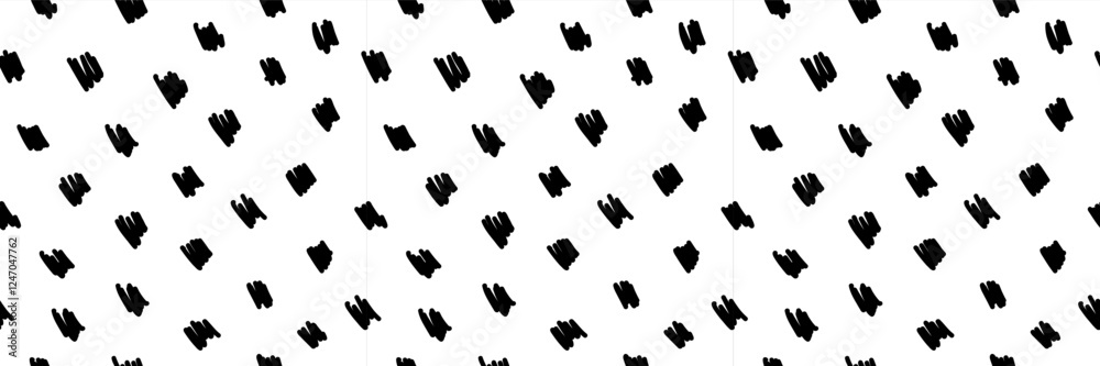 Fototapeta premium Small dash seamless pattern. Abstract background, black and white texture with a modern, minimalist design. Great for digital projects, scrapbooking, prints, fabric and packaging. Vector illustration