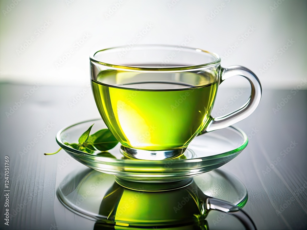 Green Tea in Glass Cup - Documentary Photography Still Life Green Tea in Glass Cup - Documentary Photography Still Life