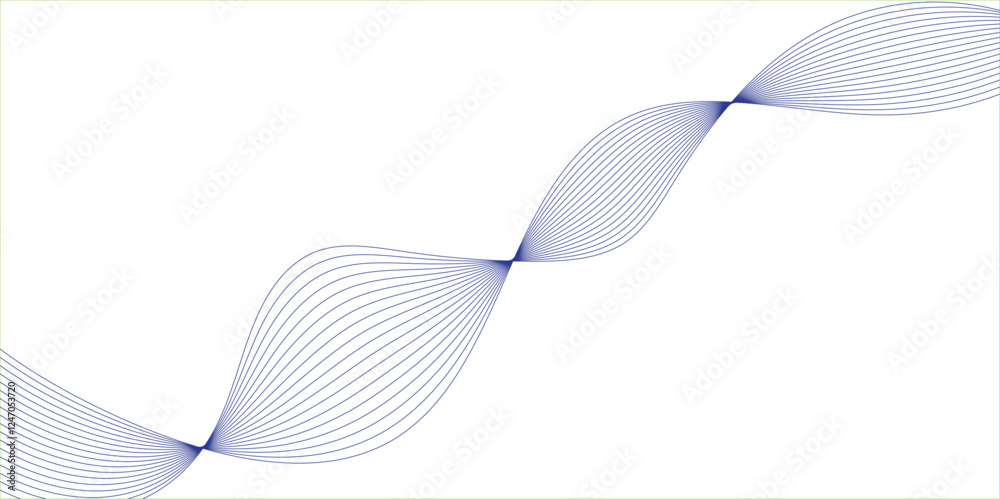 Fototapeta premium Abstract backdrop with luxury and colorful waves on dark background. Modern technology background, wave design. Vector illustration