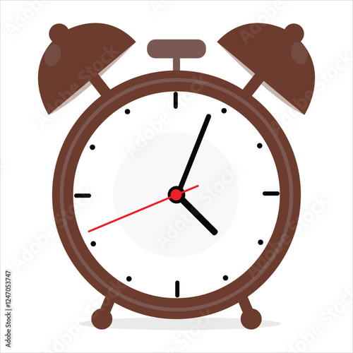 Alarm clock is isolated on a white background