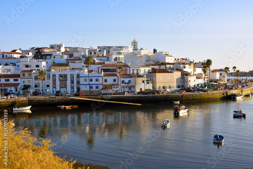 ferragudo small fishing village algarve portugal	 photo