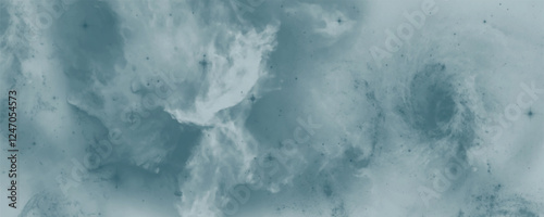 Grand and Awe-Inspiring View of a Cosmic Nebula Floating Amidst a Beautifully Lit and Starry Galaxy
