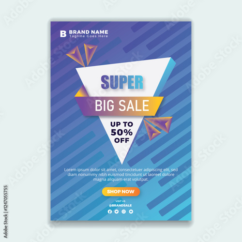 Special offer gradient sales offer flyer design templates
