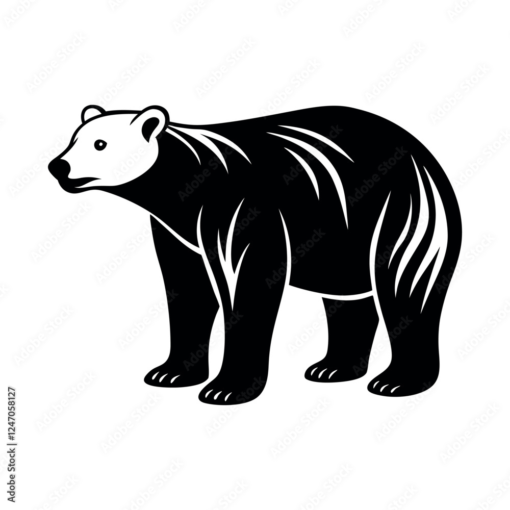 Unique Polar Bear Silhouette Vectors for Wildlife Themes Unique Polar Bear Silhouette Vectors for Wildlife Themes