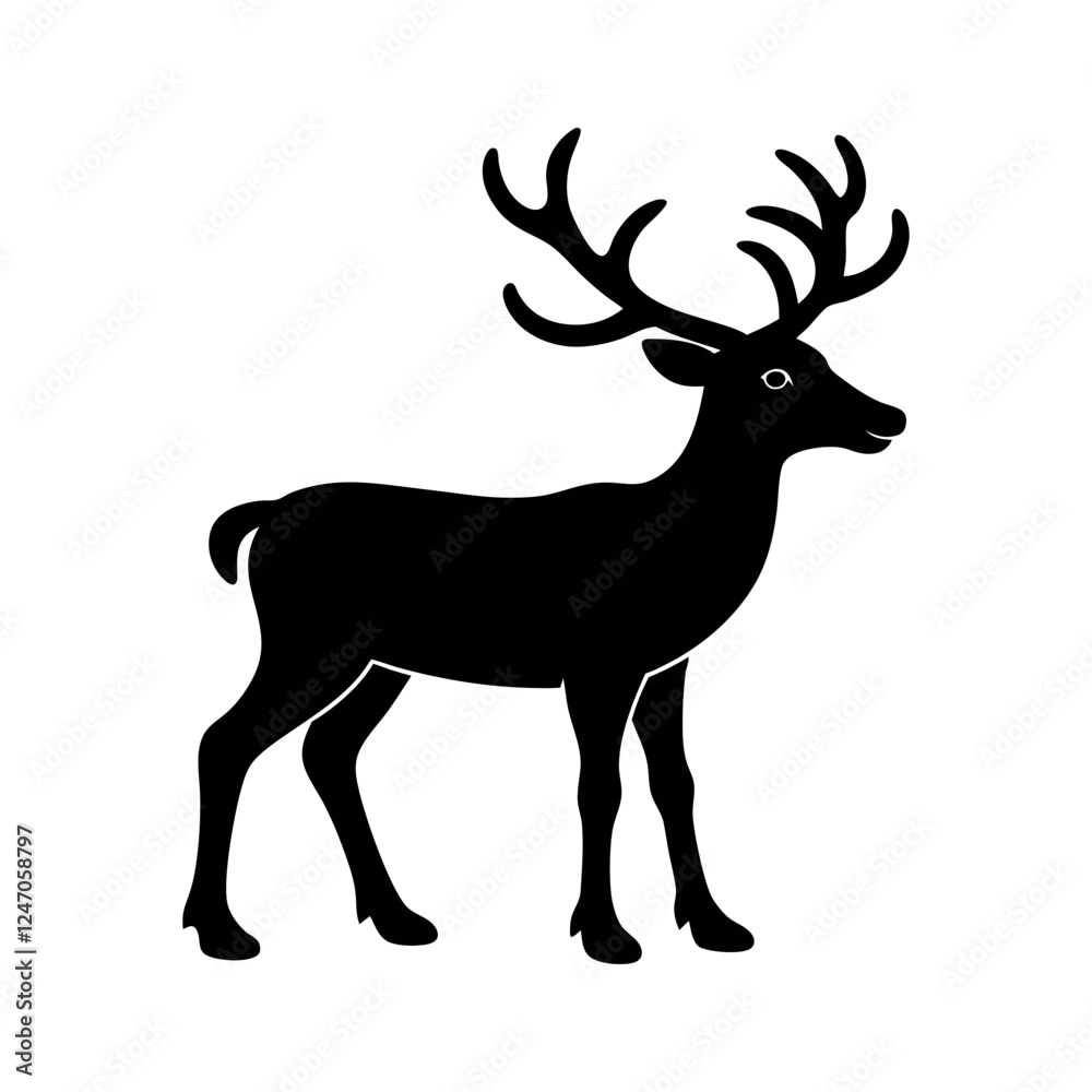 Stunning Reindeer Silhouette Vectors for Creative Content Stunning Reindeer Silhouette Vectors for Creative Content