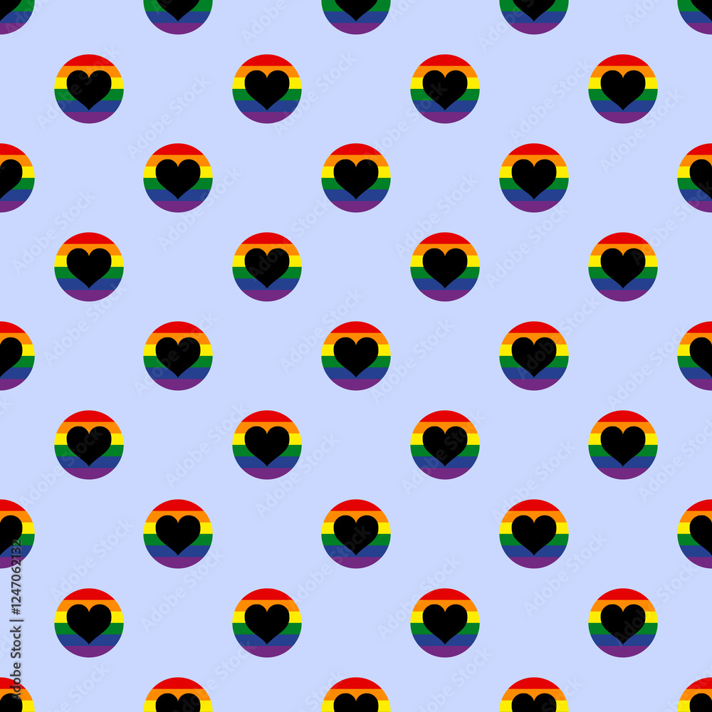 LGBTQIA+ Pride Rainbow Pride Flag Pattern, high quality seamless heart pattern in the Pride (6 stripe) rainbow colors, cute repeating design suitable for both print and digital projects, 3600x3600 px LGBTQIA+ Pride Rainbow Pride Flag Pattern, high quality seamless heart pattern in the Pride (6 stripe) rainbow colors, cute repeating design suitable for both print and digital projects, 3600x3600 px