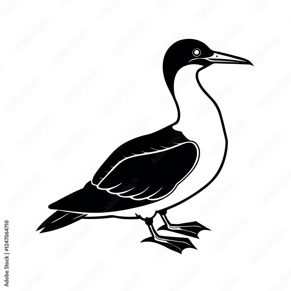 Gannet Bird Silhouette Vectors for Modern Design Projects Gannet Bird Silhouette Vectors for Modern Design Projects
