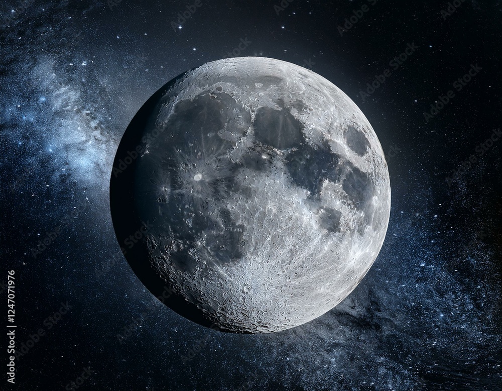 Fototapeta premium Imagen de la luna en alta definición en el espacio