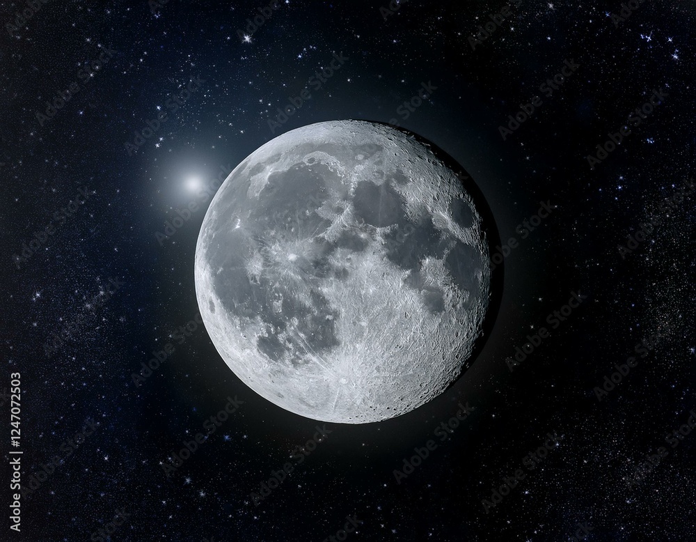 Obraz premium Imagen de la luna en alta definición en el espacio