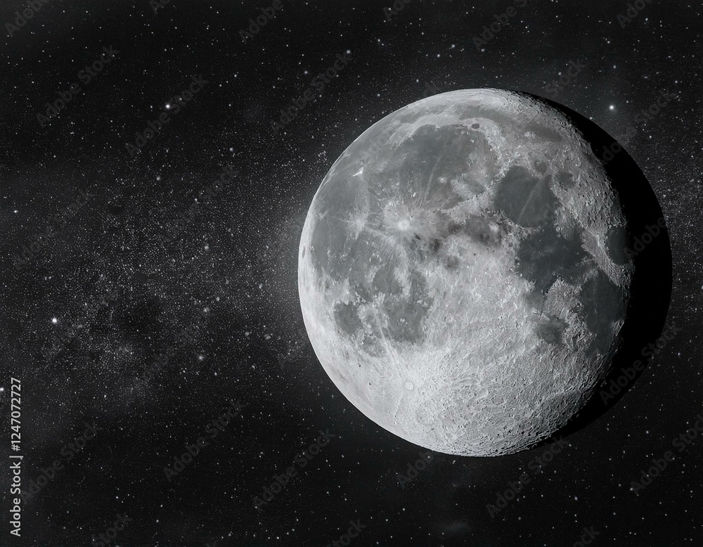 Imagen de la luna en alta definición en el espacio Imagen de la luna en alta definición en el espacio