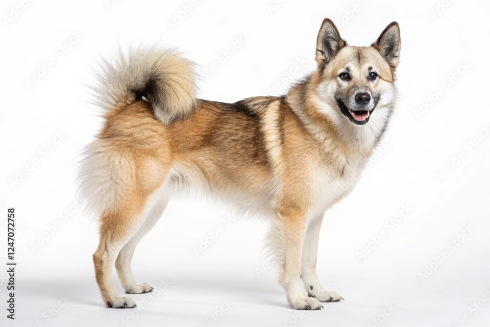Norwegian-elkhound dog isolated on white background Norwegian-elkhound dog isolated on white background