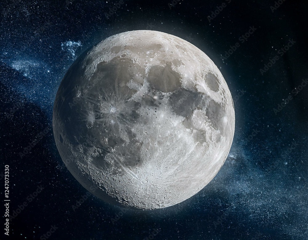 Fototapeta premium Imagen de la luna en alta definición en el espacio