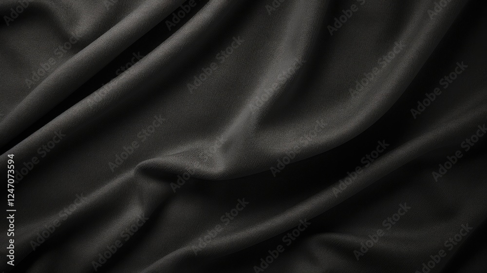 Obraz premium Dark Gray Texture Background - Close-Up Shot of Textured Grey Fabric