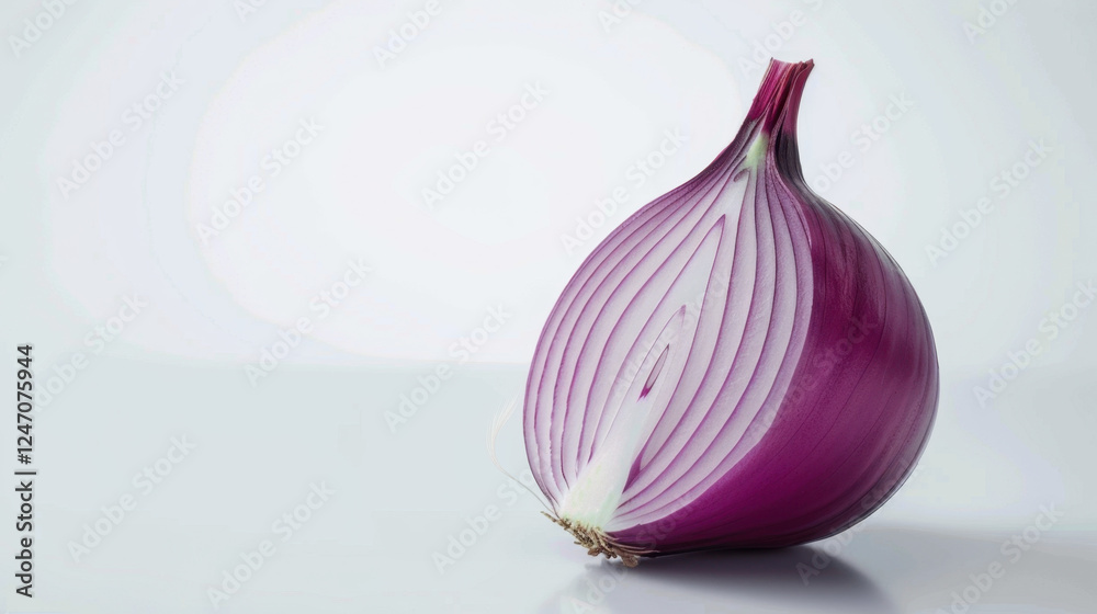 Fototapeta premium red onion on white background