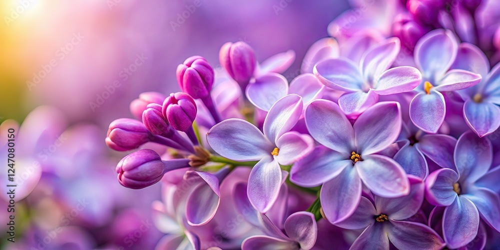 Lilac Closeup Tilt-Shift Photography, Blurred Background, Macro Floral Lilac Closeup Tilt-Shift Photography, Blurred Background, Macro Floral