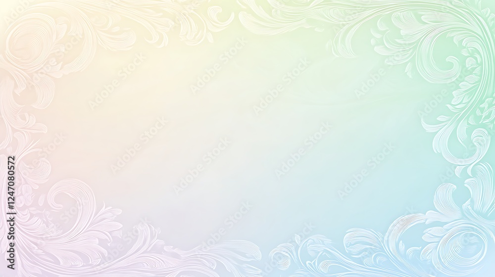 Pastel Floral Frame Design Background Image Pastel Floral Frame Design Background Image