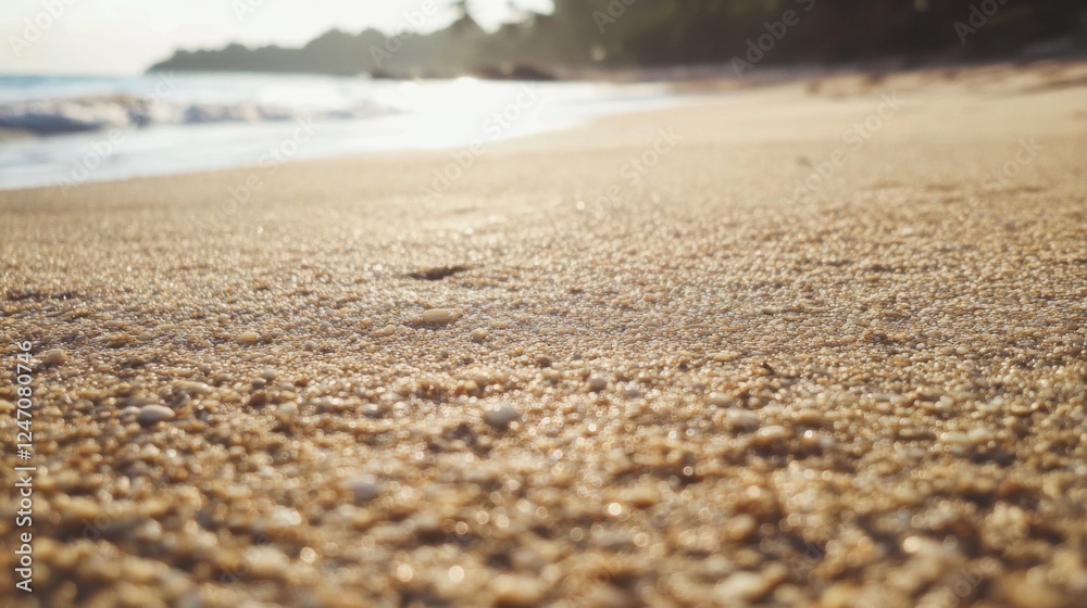 Close-up beach sand at sunrise. Possible stock photo use Close-up beach sand at sunrise. Possible stock photo use