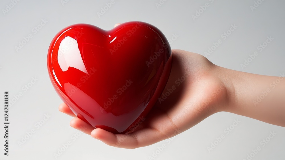 Obraz premium Heart in Hand: A Touching Symbol of Love
