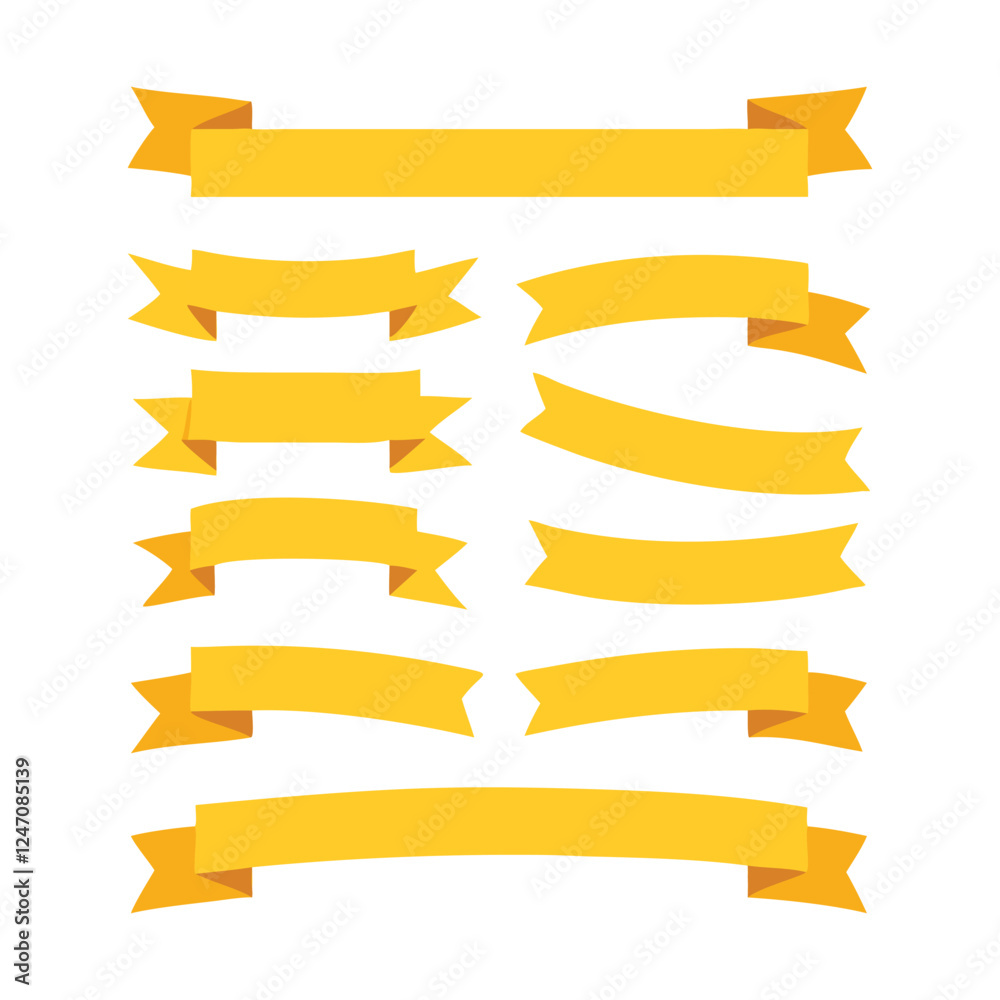 Yellow Ribbon Banners Set Elegant & Versatile Decorative Ribbons Yellow Ribbon Banners Set Elegant & Versatile Decorative Ribbons