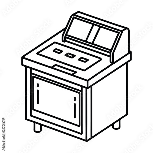 A machine illustration vector art