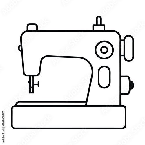 sewing machine isolated vector art