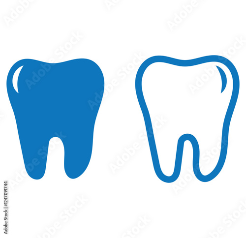 Teeth icon , tooth isolated , dental symbol. design eps 10 