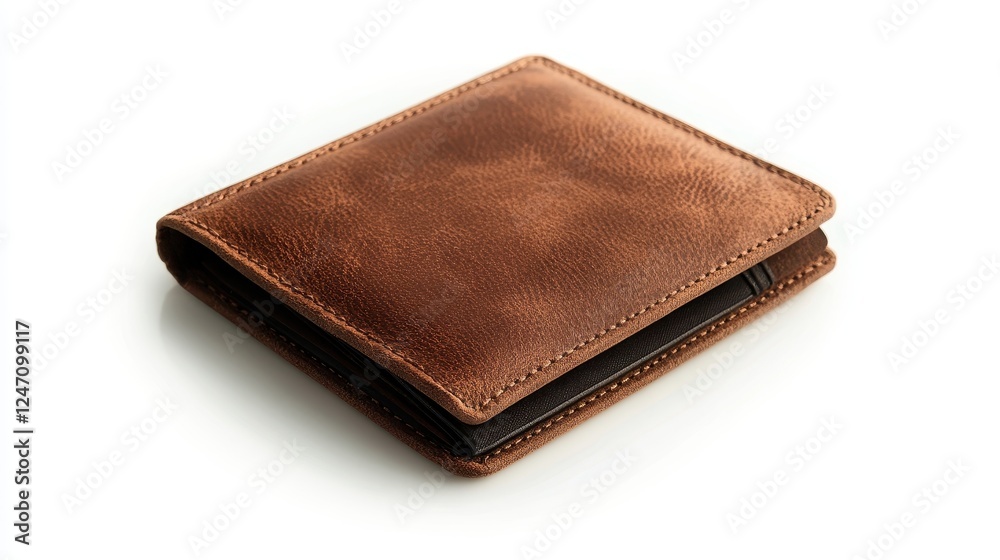 A clean, minimalist wallet with a sleek design isolated on a white background. Great for promoting men s fashion accessories. A clean, minimalist wallet with a sleek design isolated on a white background. Great for promoting men s fashion accessories.