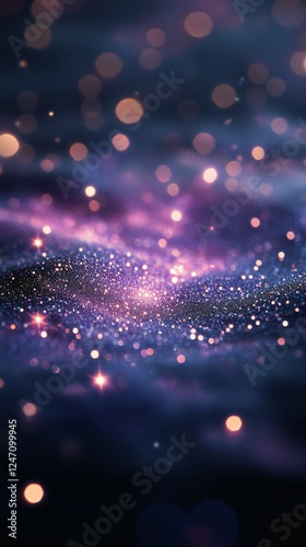 Beautiful cosmic scene with shimmering stars and vibrant colors in the night sky