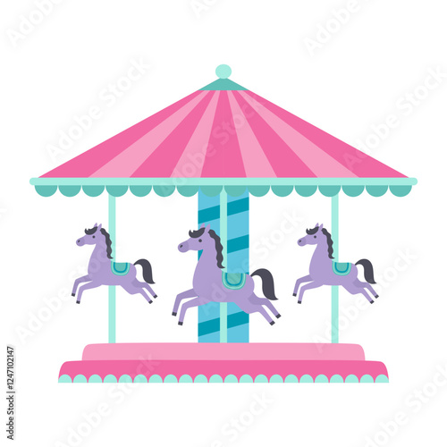carousel with horses