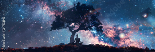 Wallpaper Mural Cosmic Meditation - The Universe is in Us Philosophy Quote Torontodigital.ca