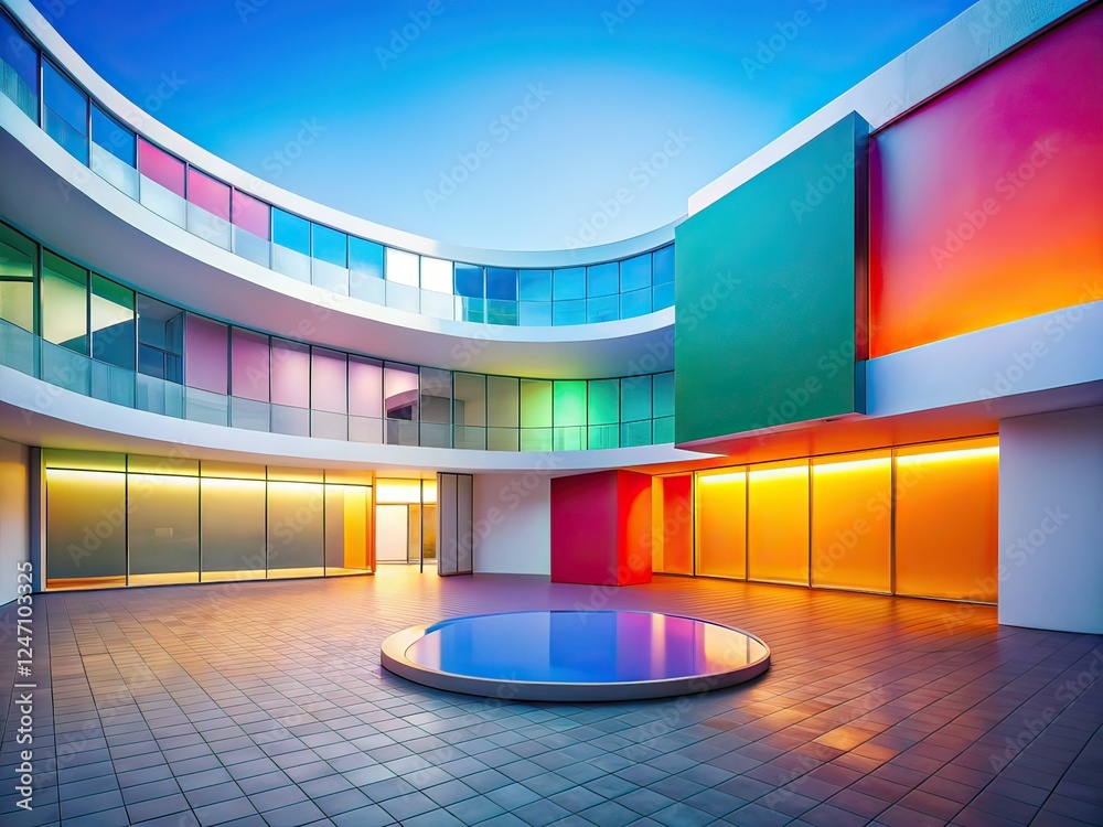 Obraz premium Minimalist Concrete Architecture Interior Mockup - Empty Urban Exploration